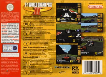 F-1 World Grand Prix II (Europe) (En,Fr,De,Es) box cover back